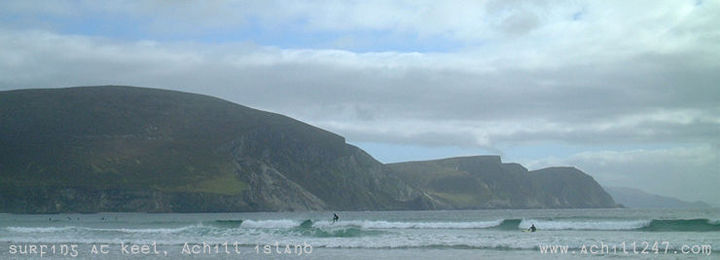 surfing at Keel, achill island - ireland pictures from achill 247.com