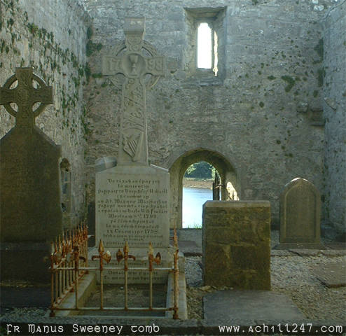 Fr Manus Sweeney tomb, Burrishoole Abbey, Co Mayo, Ireland