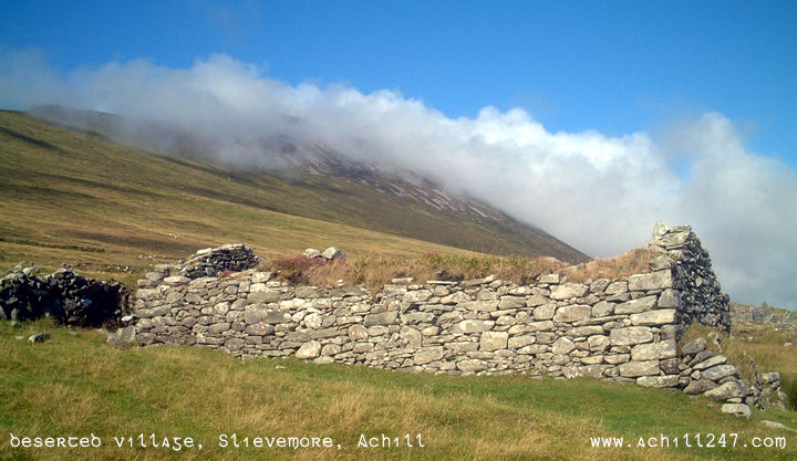 cottage at deserted village, Slievemore, Achill Island