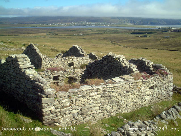 cottage doorway, deserted village, Slievemore, Achill Island