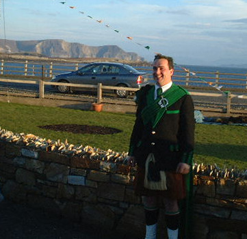 Piper posing after the parade