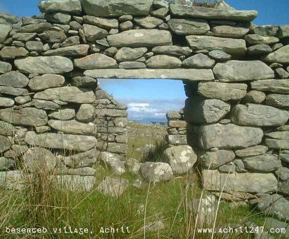 cottage doorway, Slievemore, Achill Island