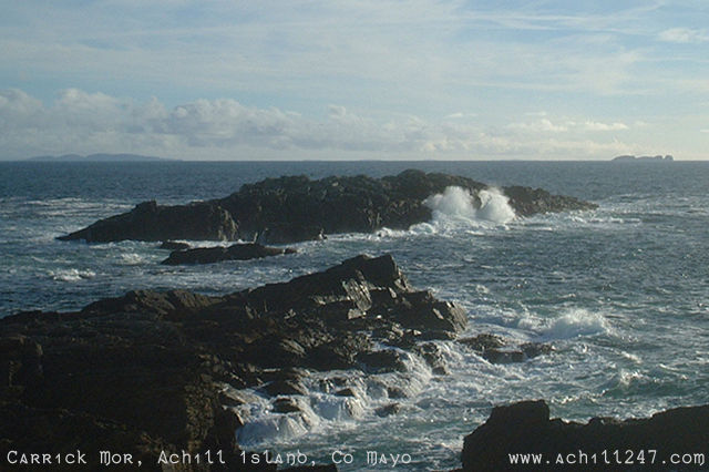 Atlantic waves at Carrick Mor, achill island - ireland pictures